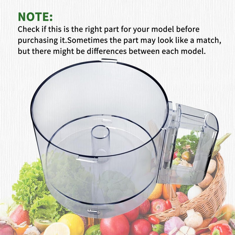 Vanshly 112203 Food Processor 3 Quart Clear Bowl compatible with Robot Coupe R2 - Image 4